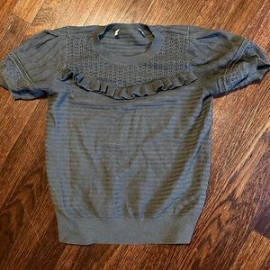 Ruffle Puff Sleeve Sweater Tee